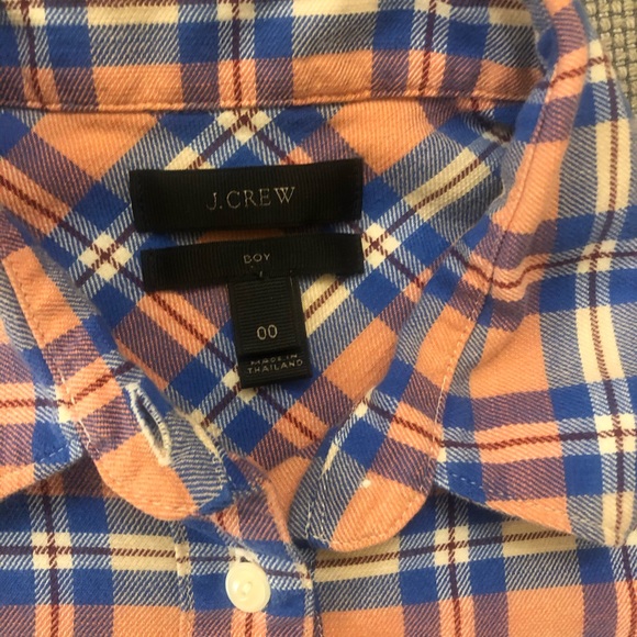 J. Crew Plaid Flannel Boy Shirt - Picture 3 of 6